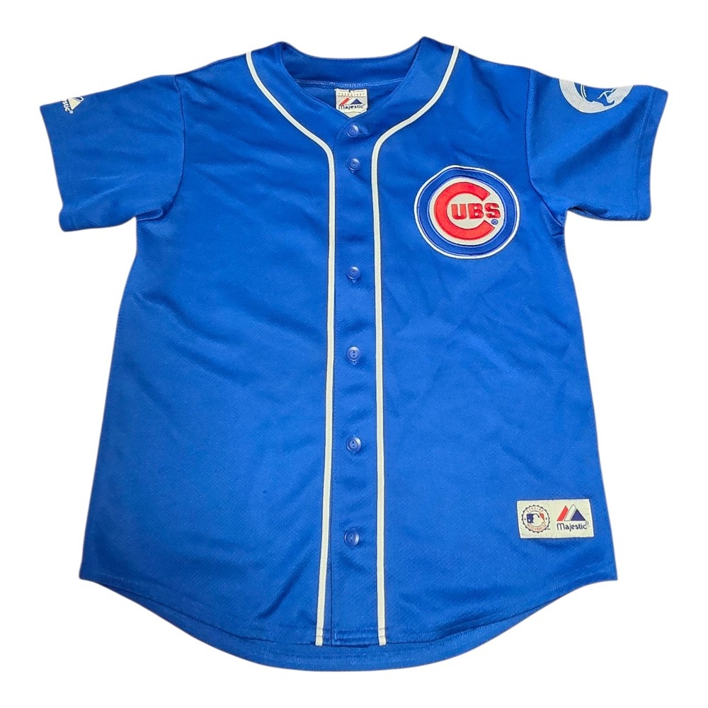 Vintage Majestic Chicago Cubs Kerry Wood #34 Jersey Blue Youth XL Fits Adult A27